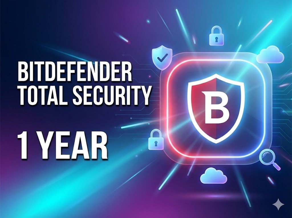 Bitdefender Total Security – 1 Year Official Subscription (Personal Email Activation)
